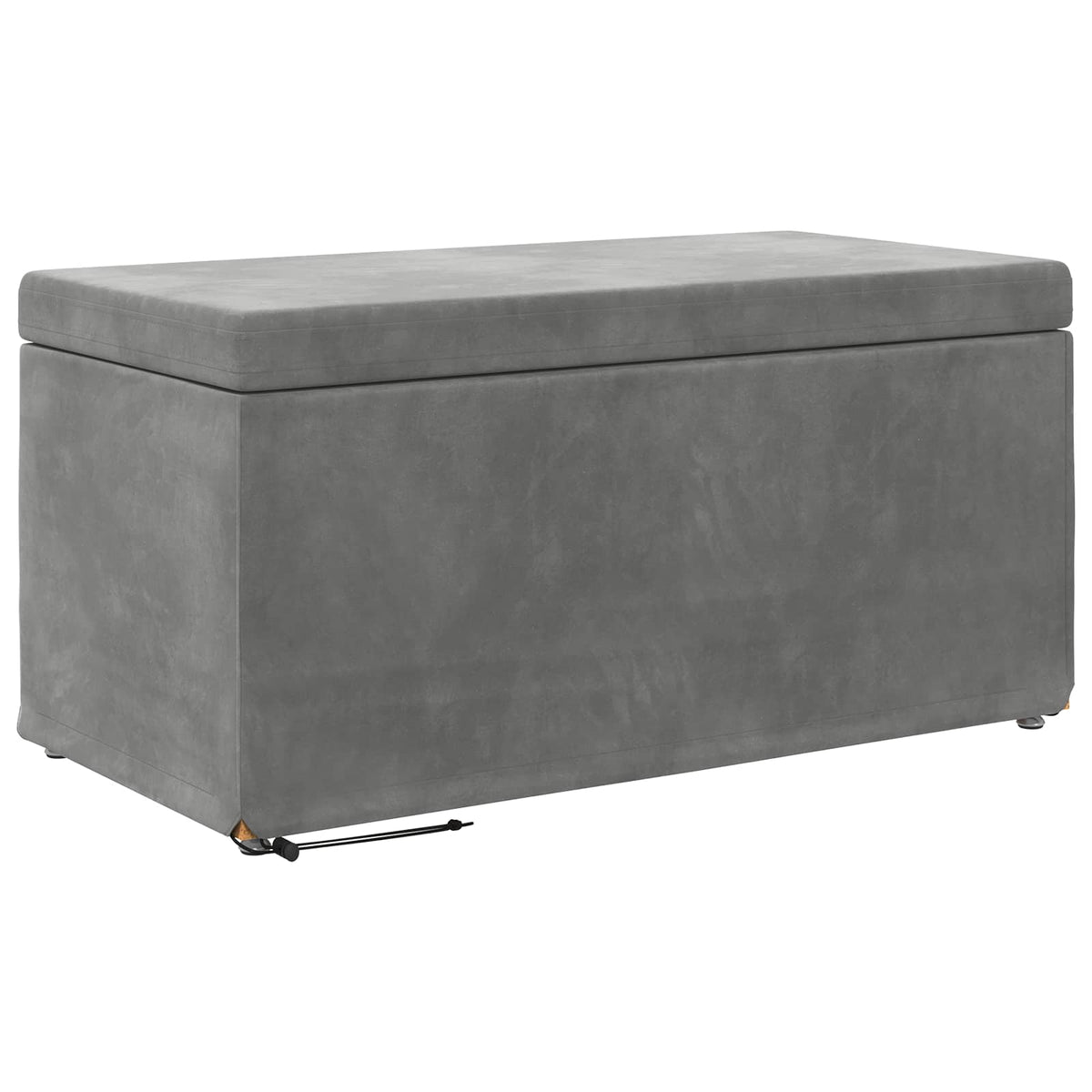 Taburet Mørkegrå 81 x 41 x 40 cm Velour og konstrueret træ