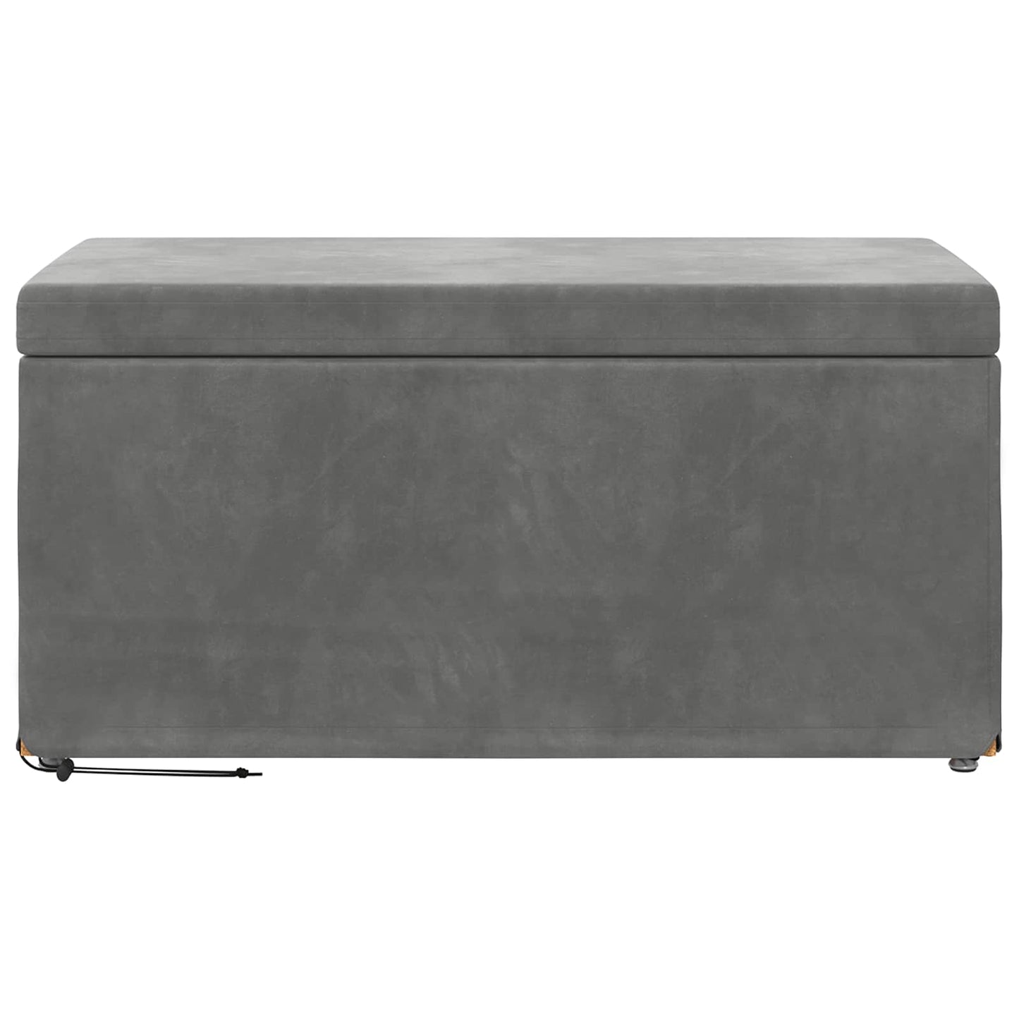 Taburet Mørkegrå 81 x 41 x 40 cm Velour og konstrueret træ