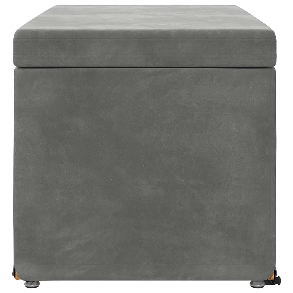 Taburet Mørkegrå 81 x 41 x 40 cm Velour og konstrueret træ