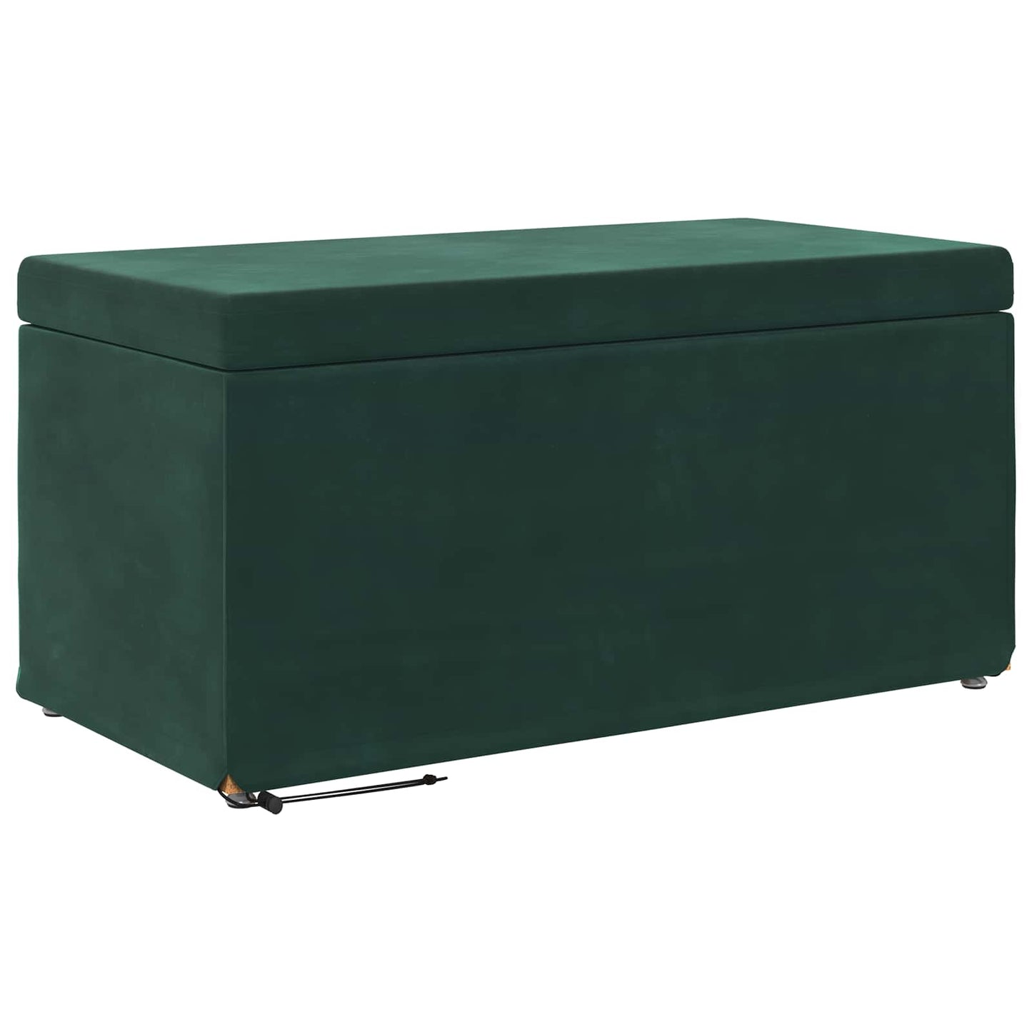 Taburet Mørkegrøn 81 x 41 x 40 cm Velour og konstrueret træ