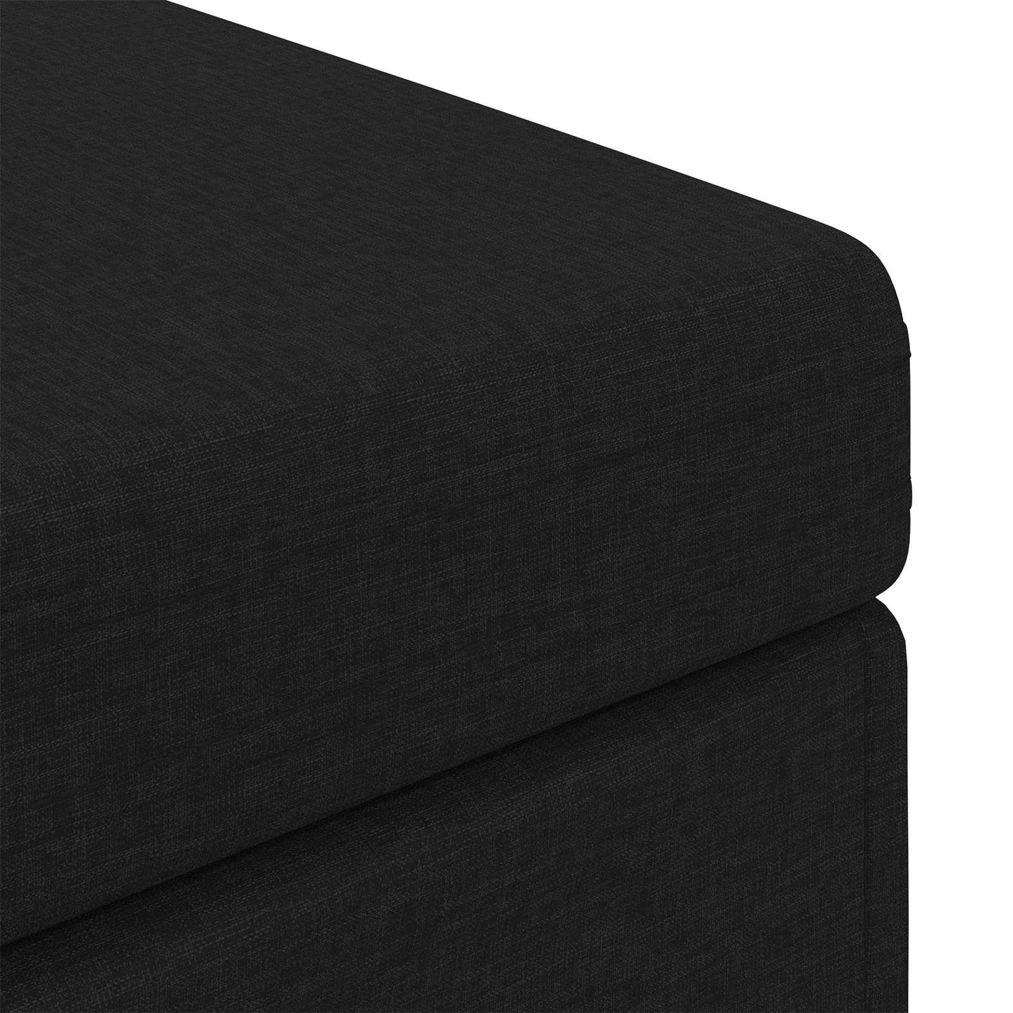 Taburet Sort 101 x 41 x 40 cm Stof og konstrueret træ