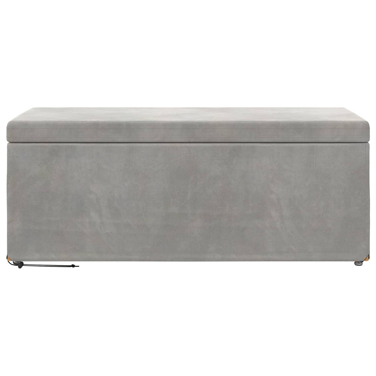 Taburet Lysegrå 101 x 41 x 40 cm Velour og konstrueret træ