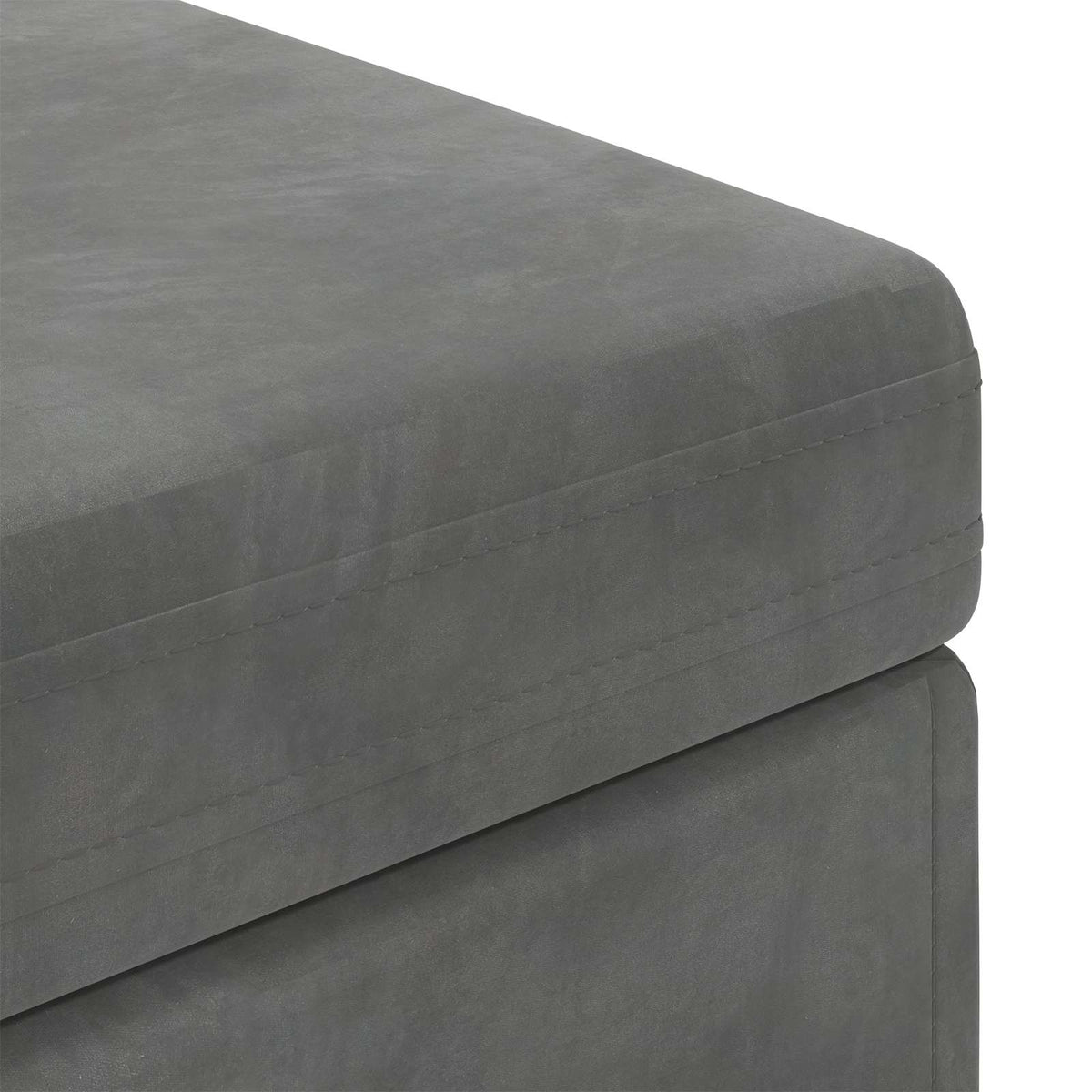 Taburet Mørkegrå 101 x 41 x 40 cm Velour og konstrueret træ