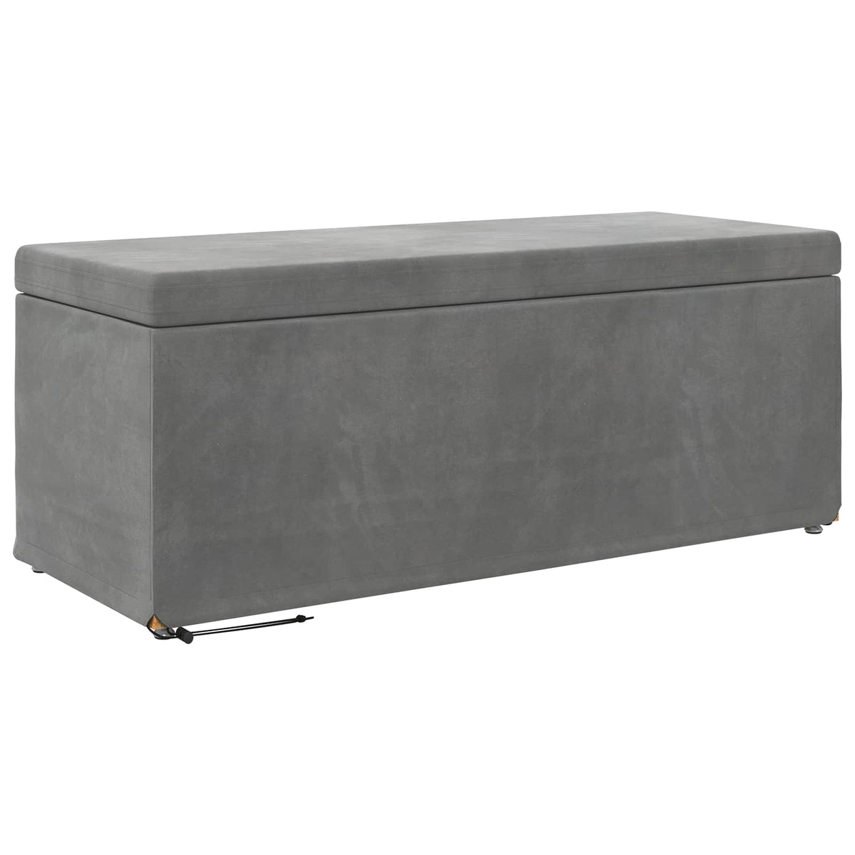 Taburet Mørkegrå 101 x 41 x 40 cm Velour og konstrueret træ