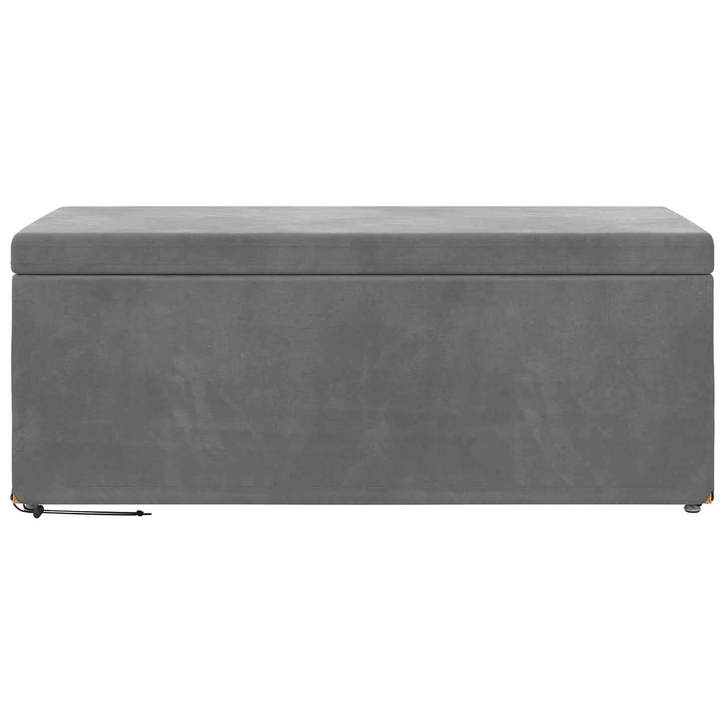 Taburet Mørkegrå 101 x 41 x 40 cm Velour og konstrueret træ