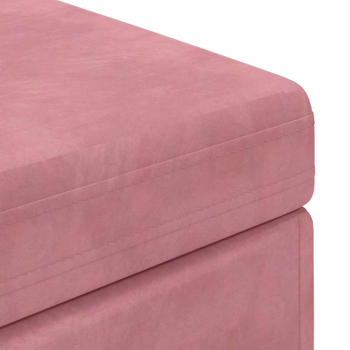 Taburet Lyserød 101 x 41 x 40 cm Velour og konstrueret træ