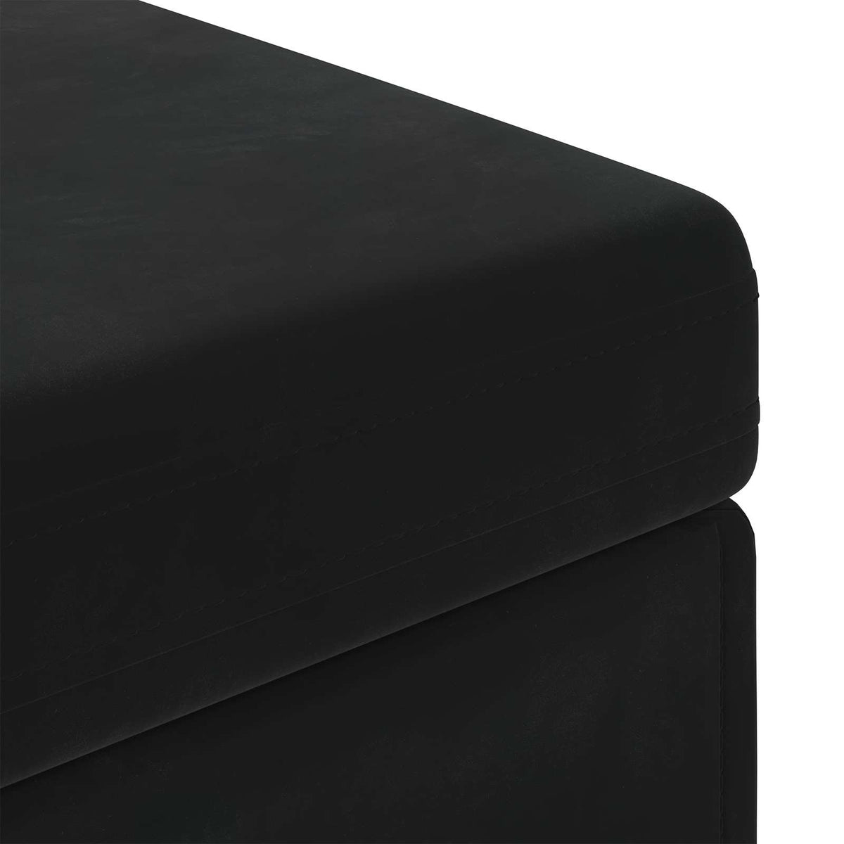 Taburet Sort 101 x 41 x 40 cm Velour og konstrueret træ