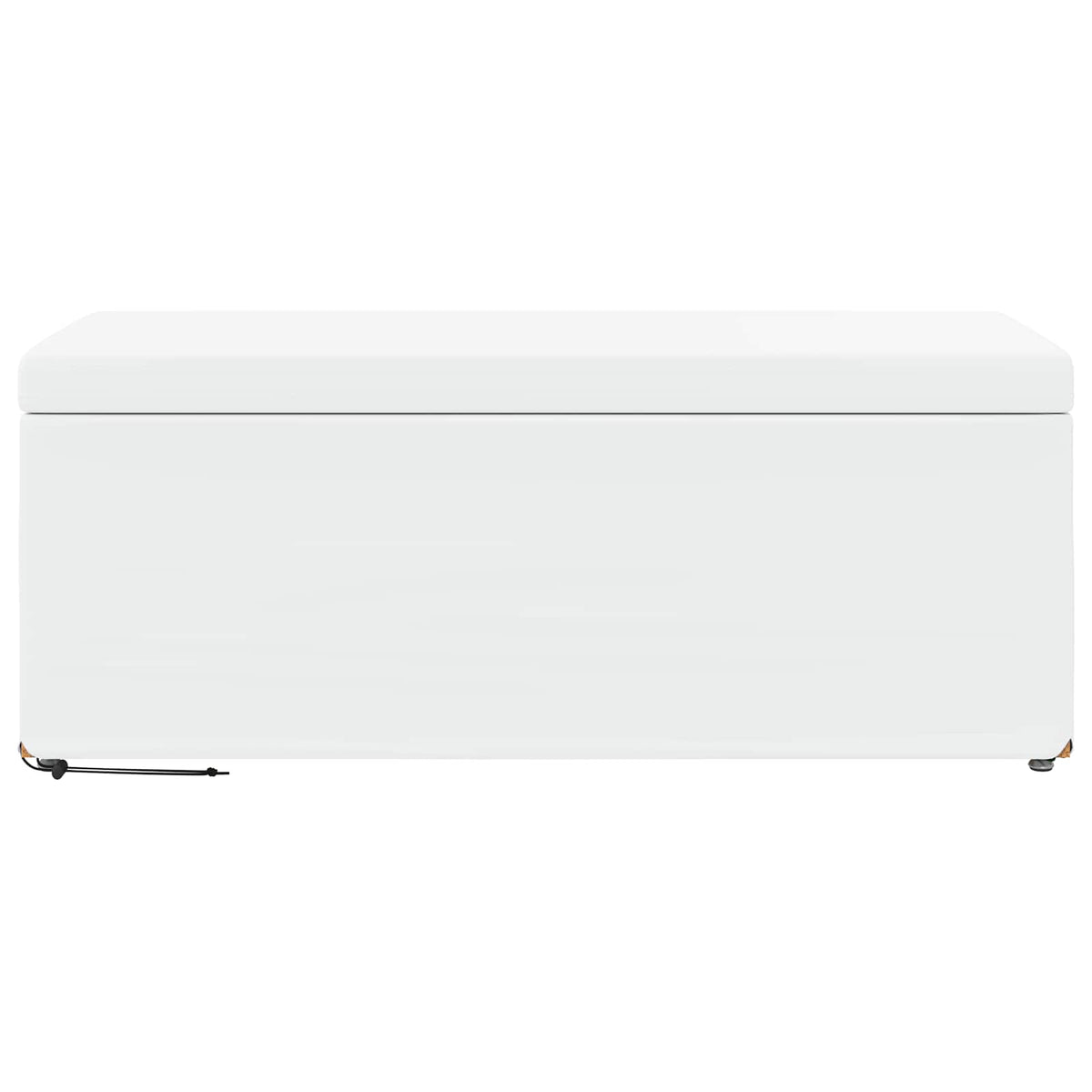 Taburet Hvid 101 x 41 x 40 cm Faux læder og konstrueret træ