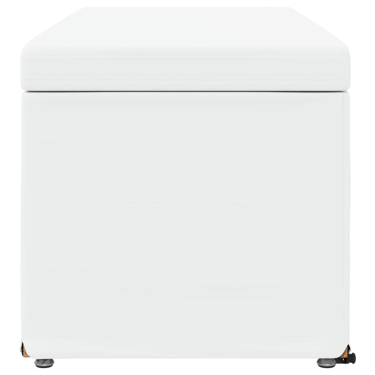 Taburet Hvid 101 x 41 x 40 cm Faux læder og konstrueret træ