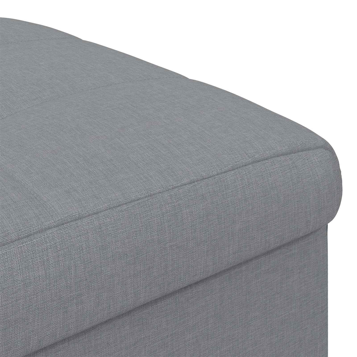 Ottoman med Opbevaring Lysegrå 40 x 40 x 45 cm Stof