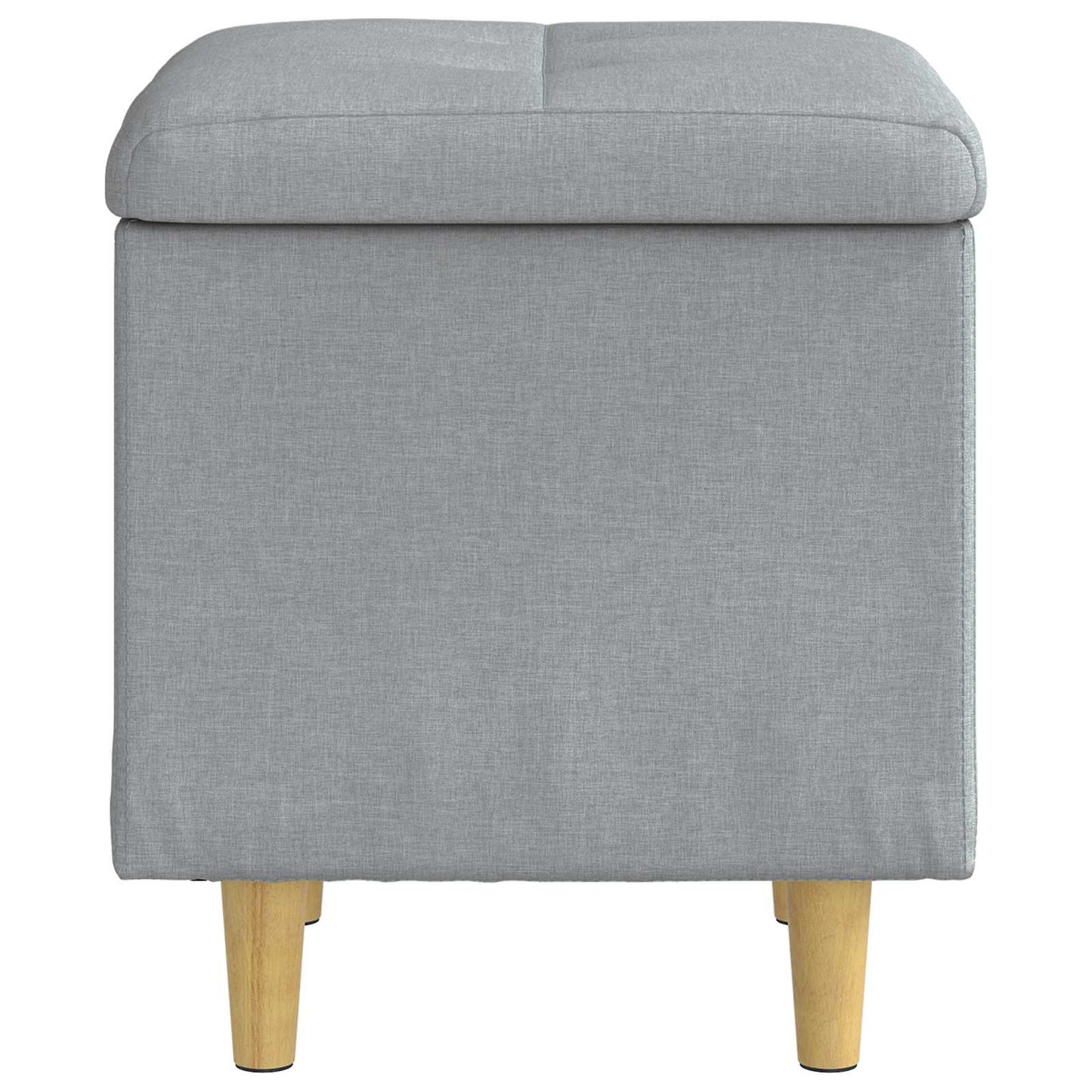 Ottoman med Opbevaring Lysegrå 40 x 40 x 45 cm Stof
