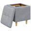 Ottoman med Opbevaring Lysegrå 40 x 40 x 45 cm Stof