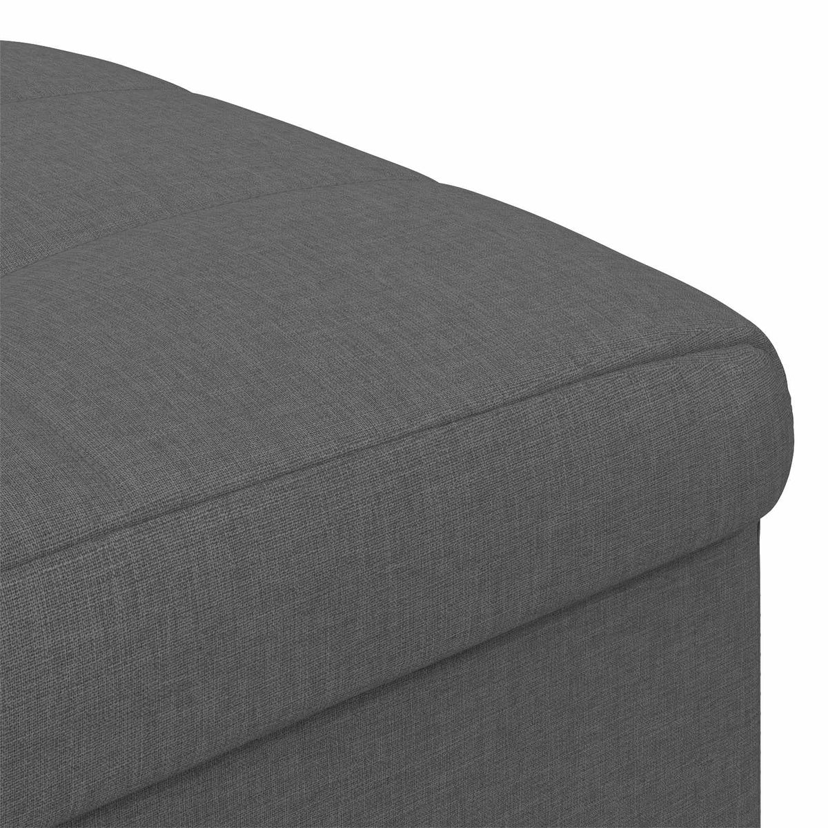 Ottoman med Opbevaring Mørkegrå 40 x 40 x 45 cm Stof