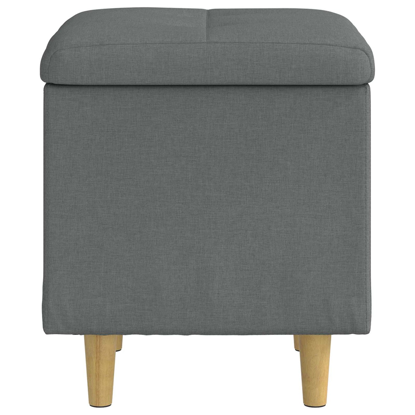 Ottoman med Opbevaring Mørkegrå 40 x 40 x 45 cm Stof