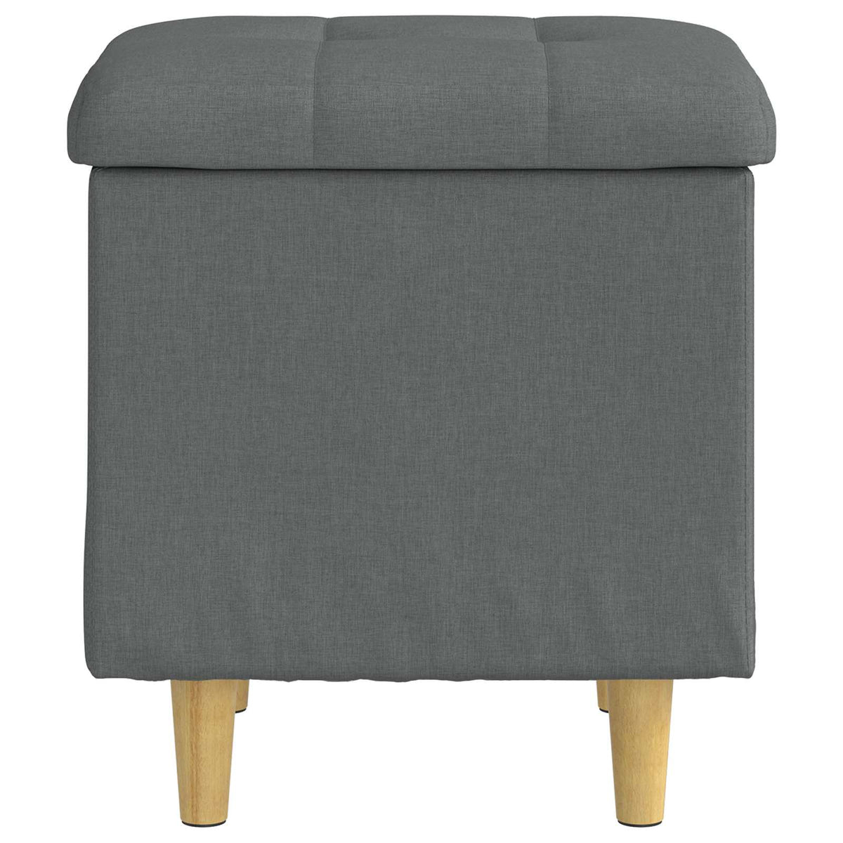 Ottoman med Opbevaring Mørkegrå 40 x 40 x 45 cm Stof