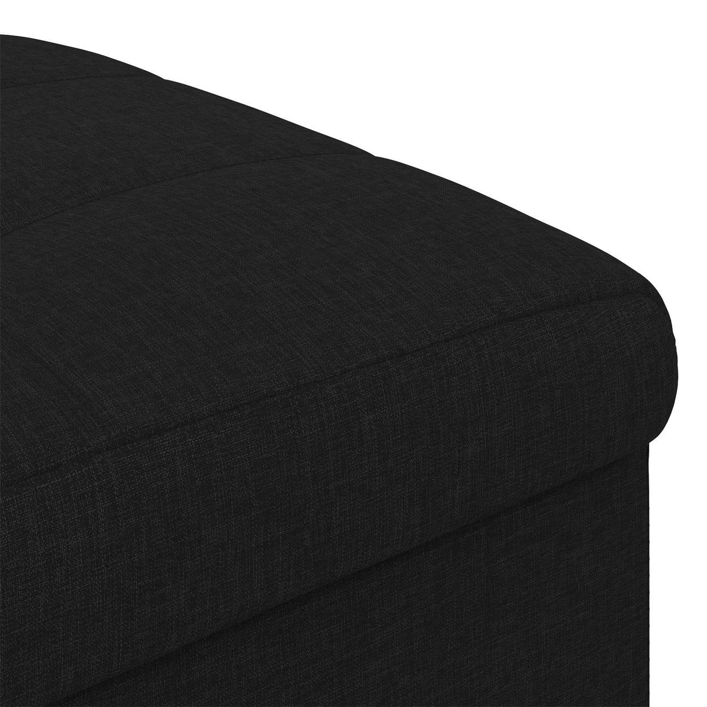 Ottoman med Opbevaring Sort 40 x 40 x 45 cm Stof
