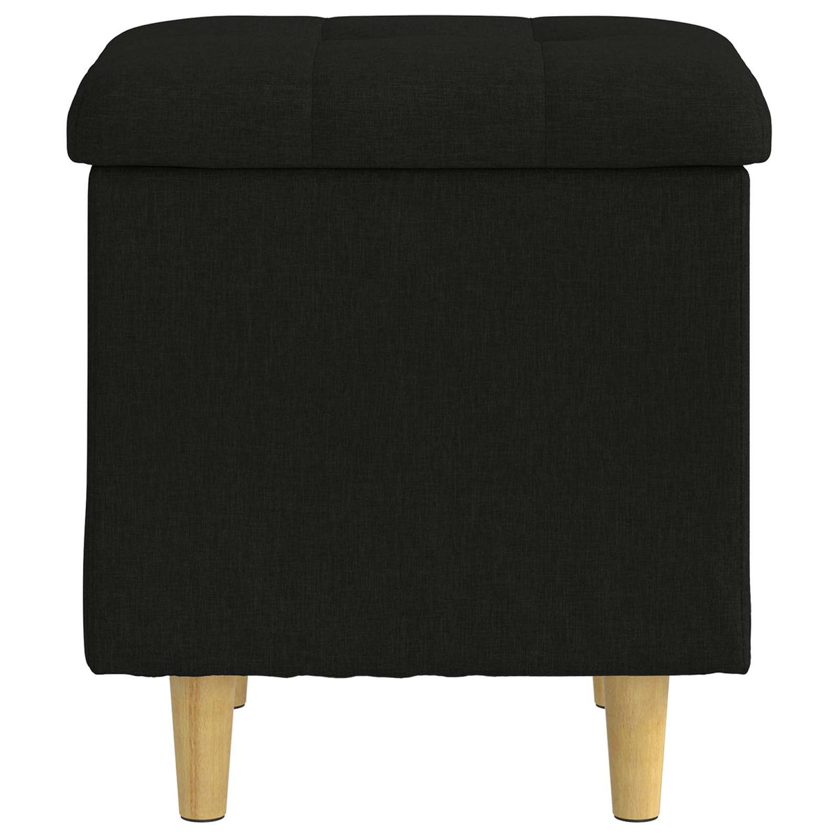 Ottoman med Opbevaring Sort 40 x 40 x 45 cm Stof