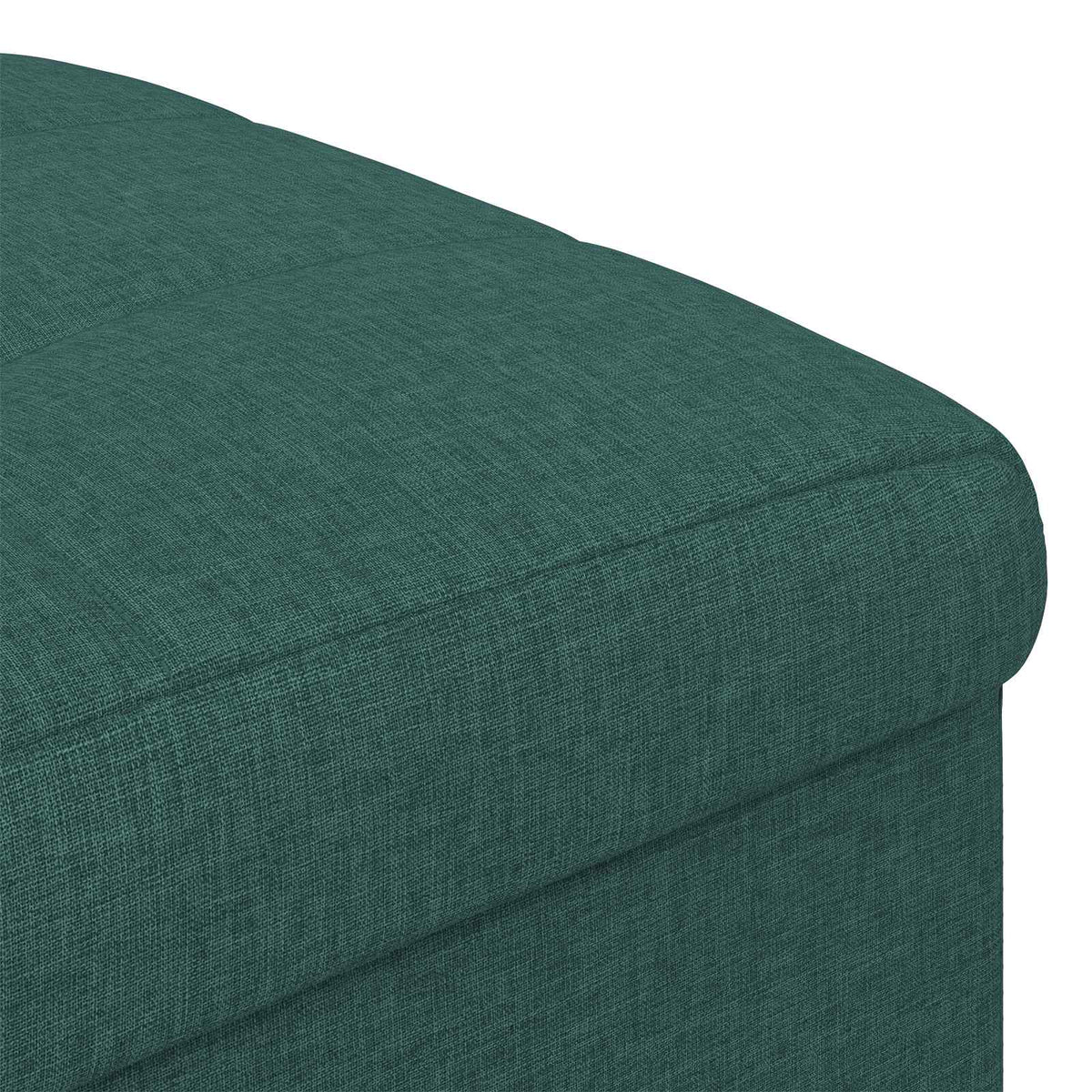 Ottoman med Opbevaring Mørkegrøn 40 x 40 x 45 cm Stof