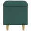 Ottoman med Opbevaring Mørkegrøn 40 x 40 x 45 cm Stof