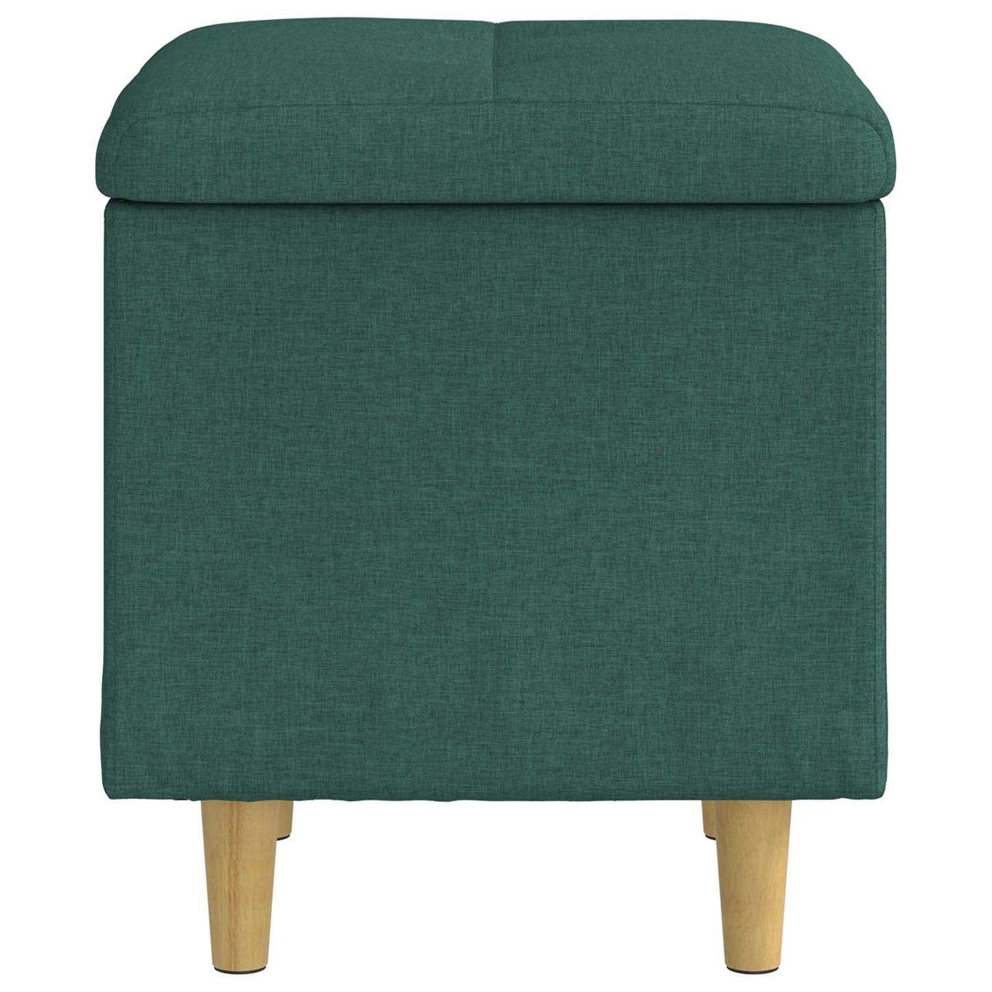 Ottoman med Opbevaring Mørkegrøn 40 x 40 x 45 cm Stof