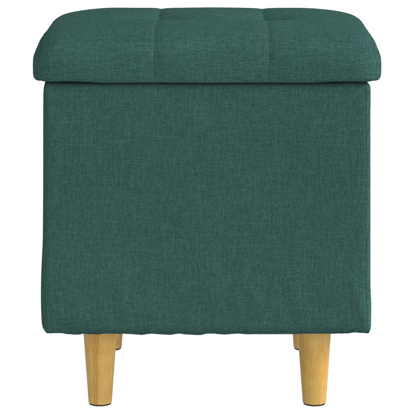 Ottoman med Opbevaring Mørkegrøn 40 x 40 x 45 cm Stof