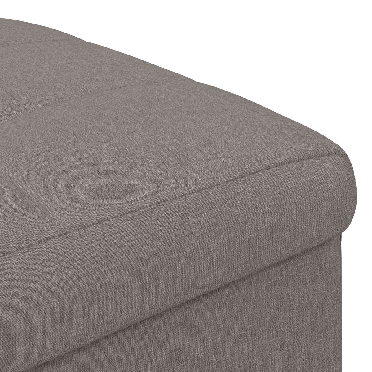 Ottoman med Opbevaring Gråbrun 40 x 40 x 45 cm Stof