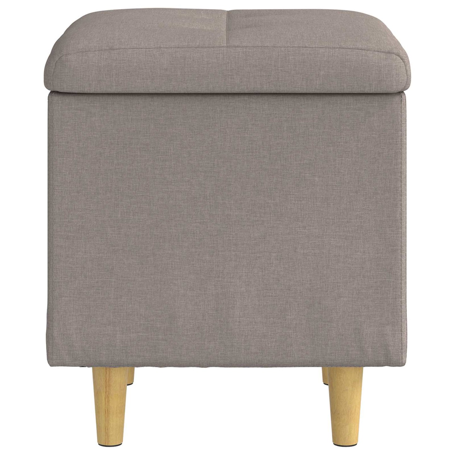 Ottoman med Opbevaring Gråbrun 40 x 40 x 45 cm Stof