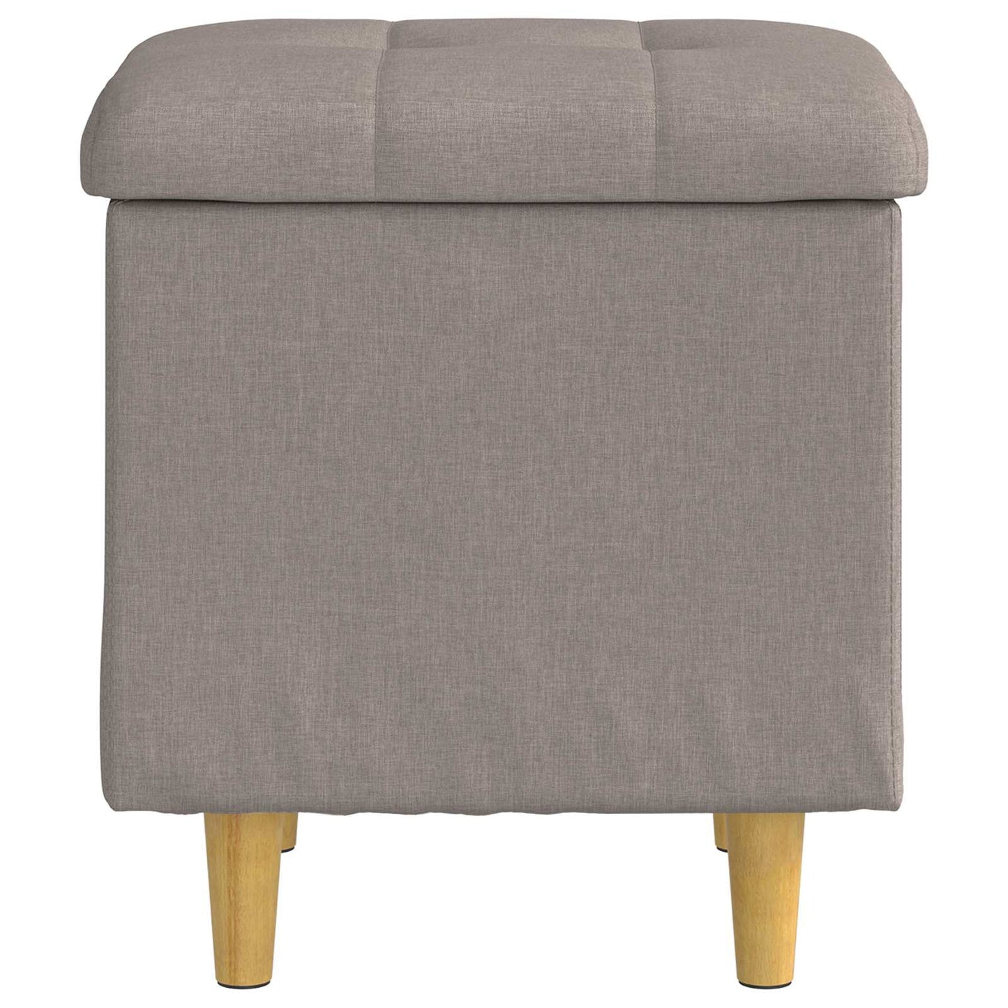 Ottoman med Opbevaring Gråbrun 40 x 40 x 45 cm Stof