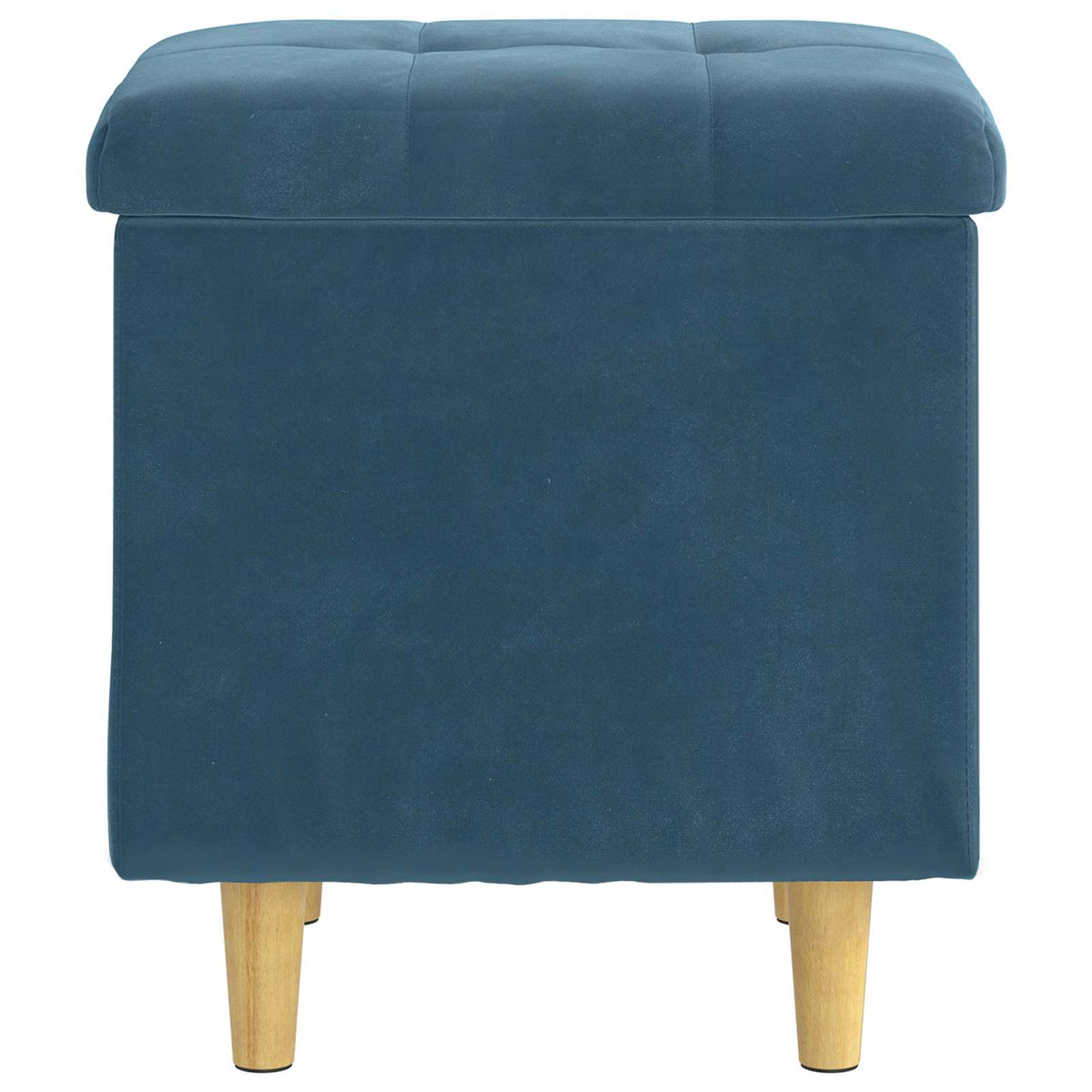 Ottoman med Opbevaring Blå 40 x 40 x 45 cm Fløjl