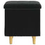 Ottoman med Opbevaring Sort 40 x 40 x 45 cm Fløjl