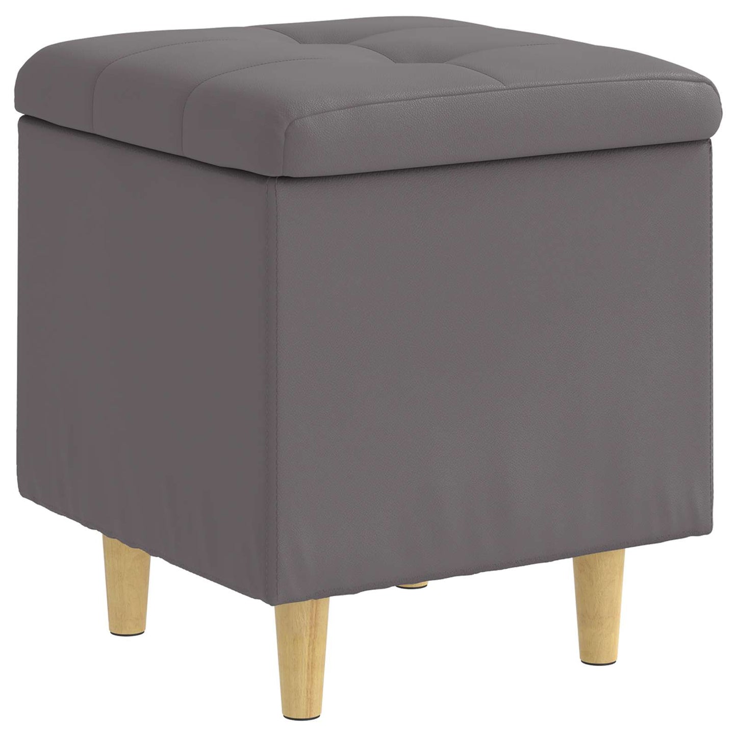 Ottoman med Opbevaring Grå 40 x 40 x 45 cm Kunstlæder