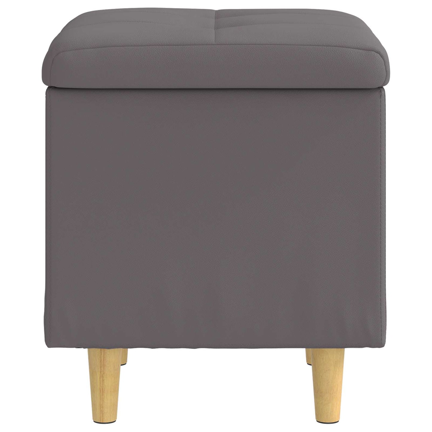 Ottoman med Opbevaring Grå 40 x 40 x 45 cm Kunstlæder