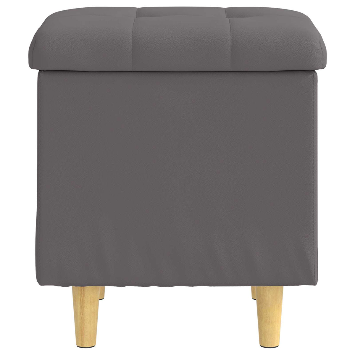 Ottoman med Opbevaring Grå 40 x 40 x 45 cm Kunstlæder