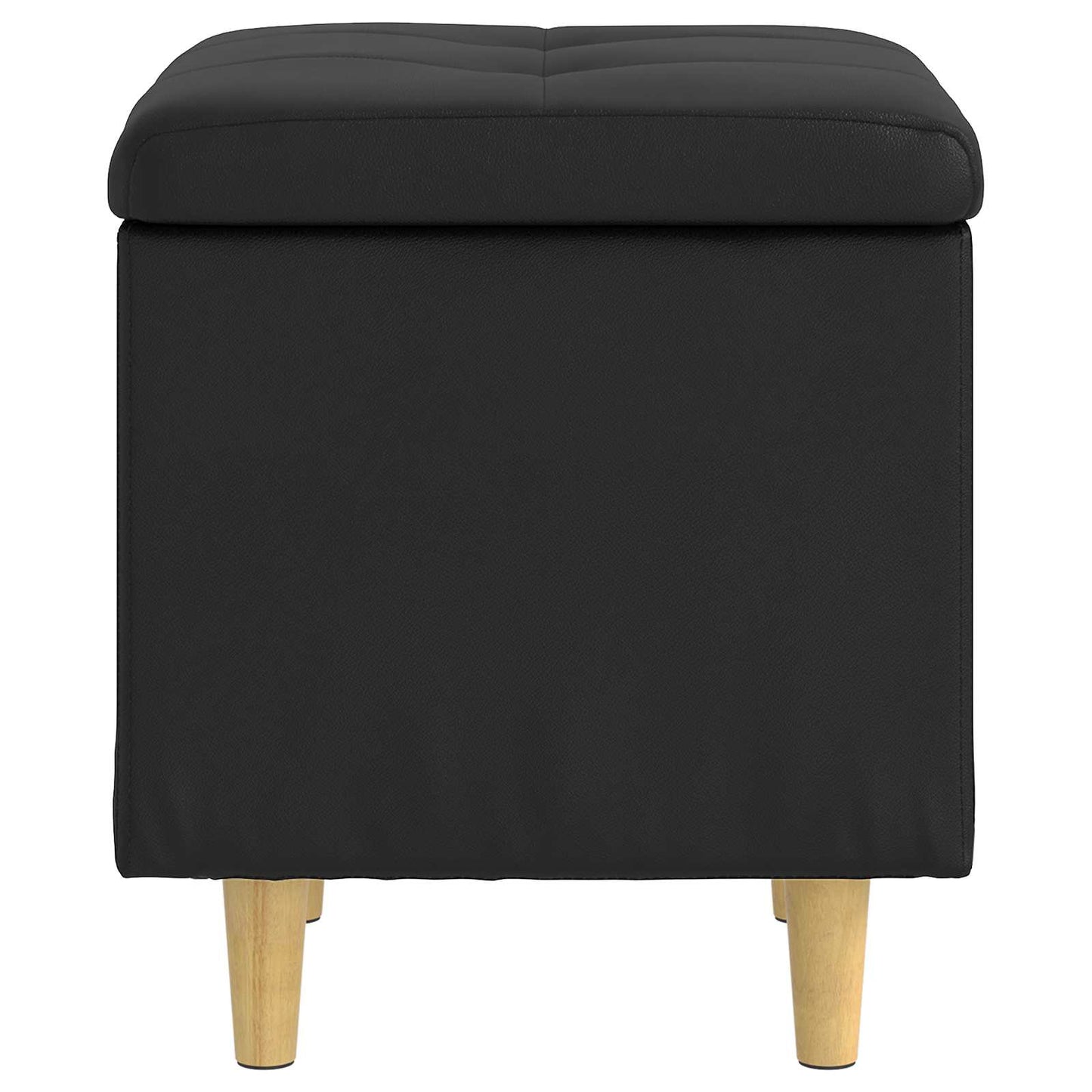 Ottoman med Opbevaring Sort 40 x 40 x 45 cm Kunstlæder
