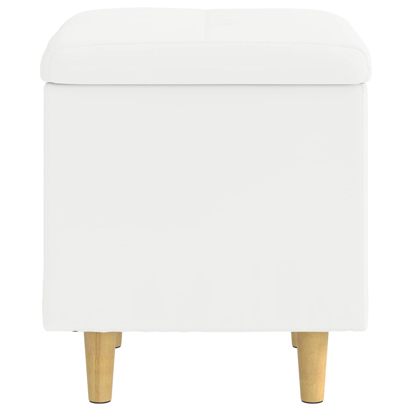 Ottoman med Opbevaring Hvid 40 x 40 x 45 cm Kunstlæder