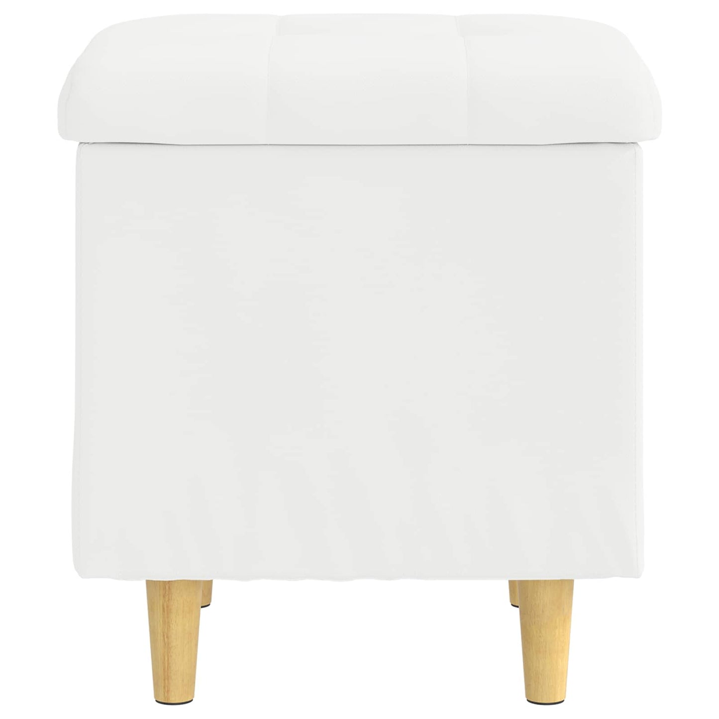 Ottoman med Opbevaring Hvid 40 x 40 x 45 cm Kunstlæder