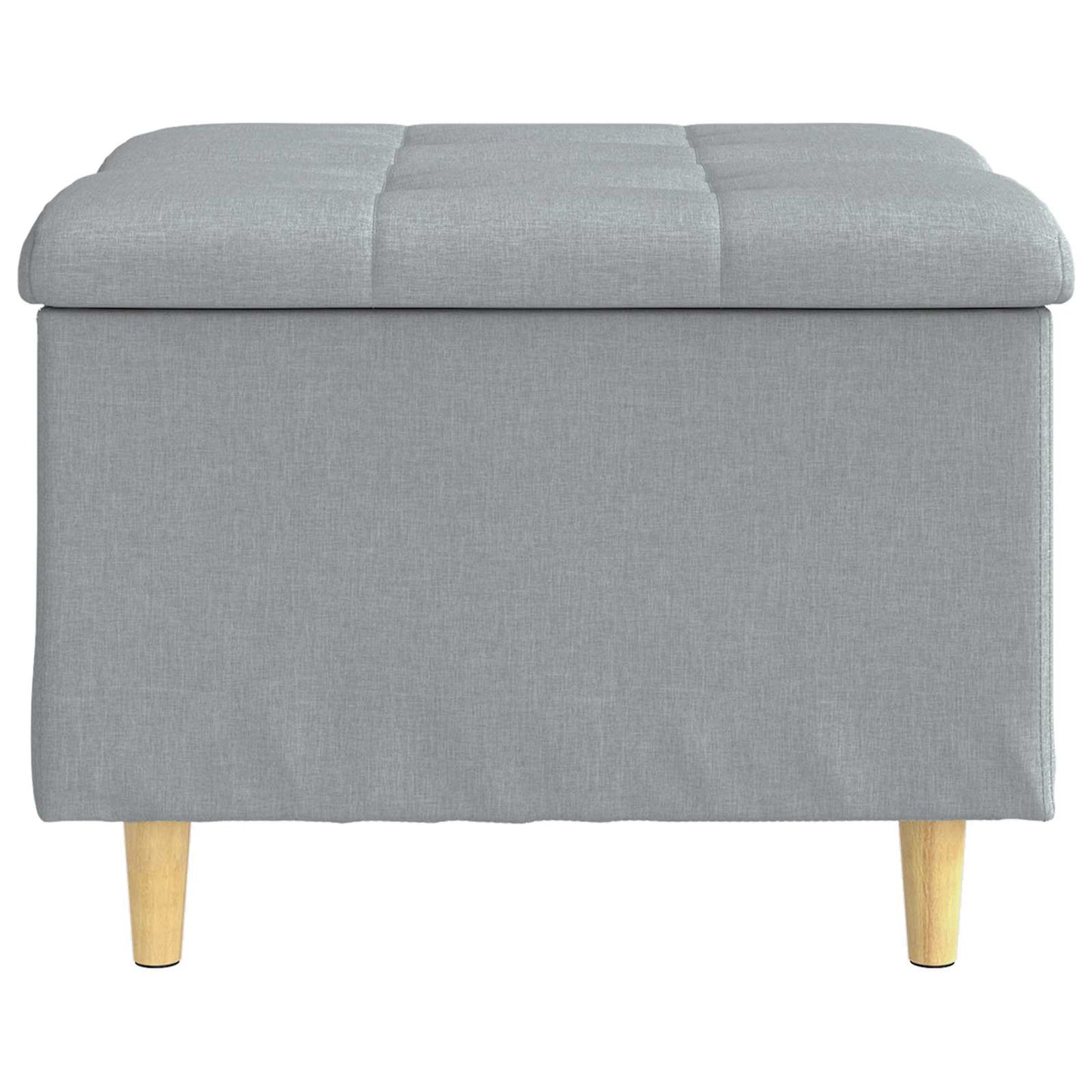 Ottoman med Opbevaring Lysegrå 60 x 60 x 45 cm Stof