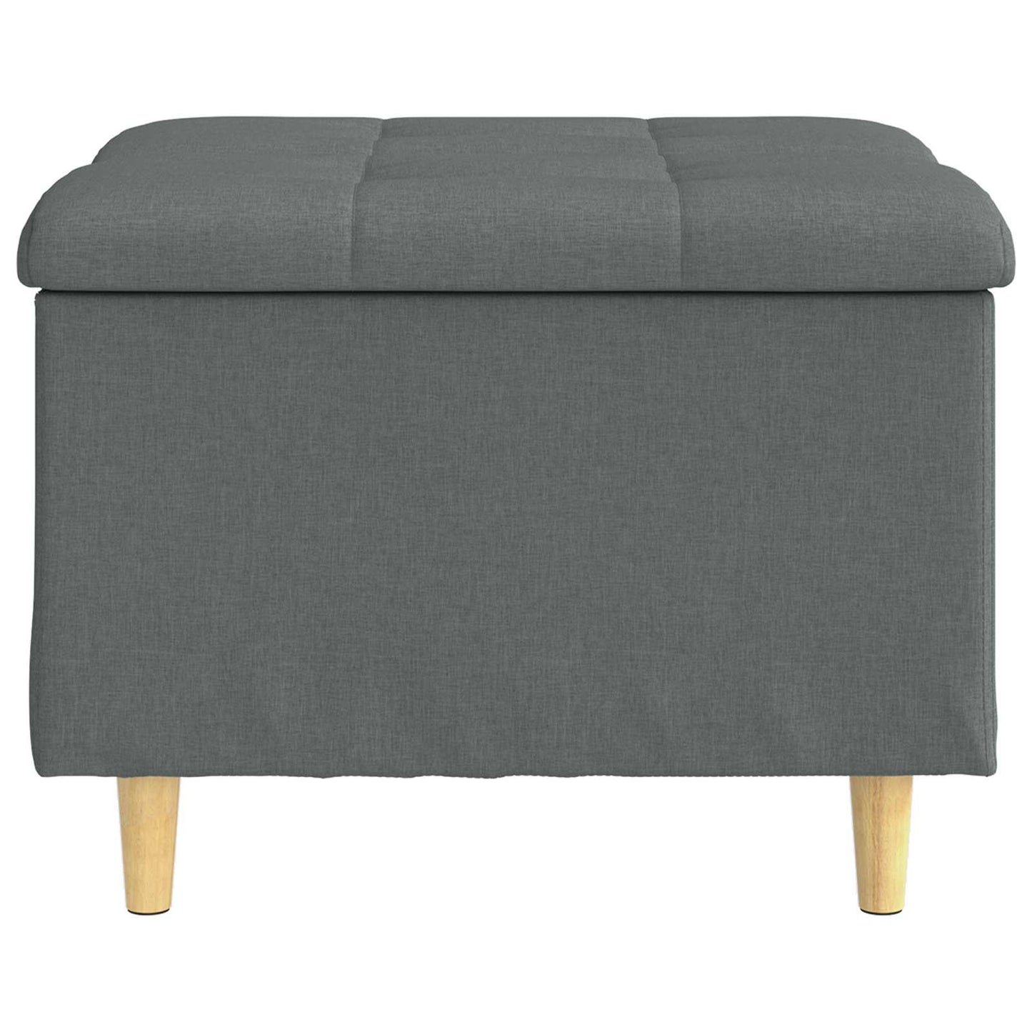 Ottoman med Opbevaring Mørkegrå 60 x 60 x 45 cm Stof