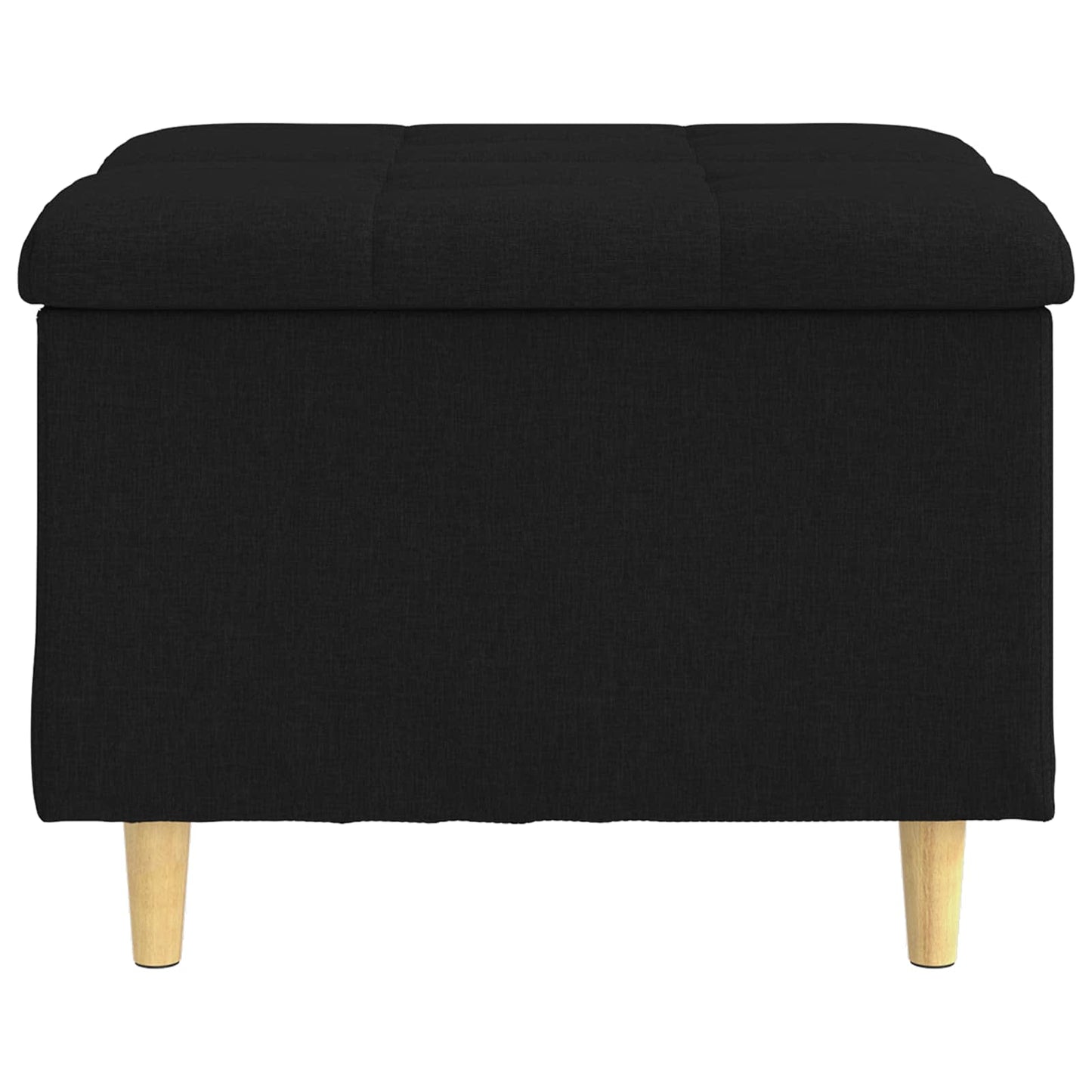Ottoman med Opbevaring Sort 60 x 60 x 45 cm Stof