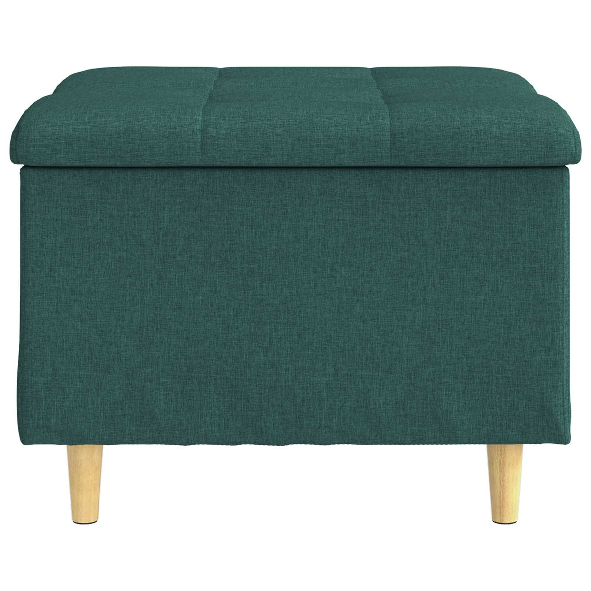 Ottoman med Opbevaring Mørkegrøn 60 x 60 x 45 cm Stof
