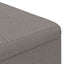 Ottoman med Opbevaring Gråbrun 60 x 60 x 45 cm Stof