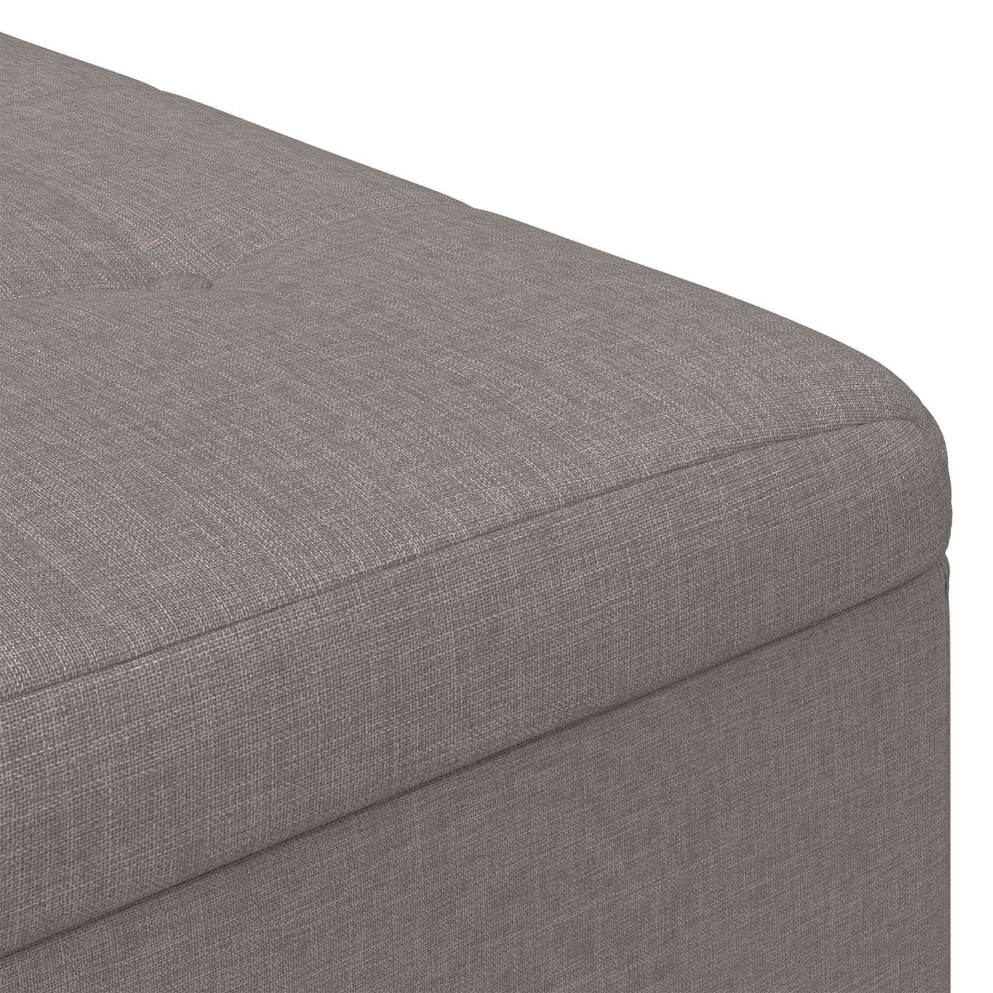 Ottoman med Opbevaring Gråbrun 60 x 60 x 45 cm Stof