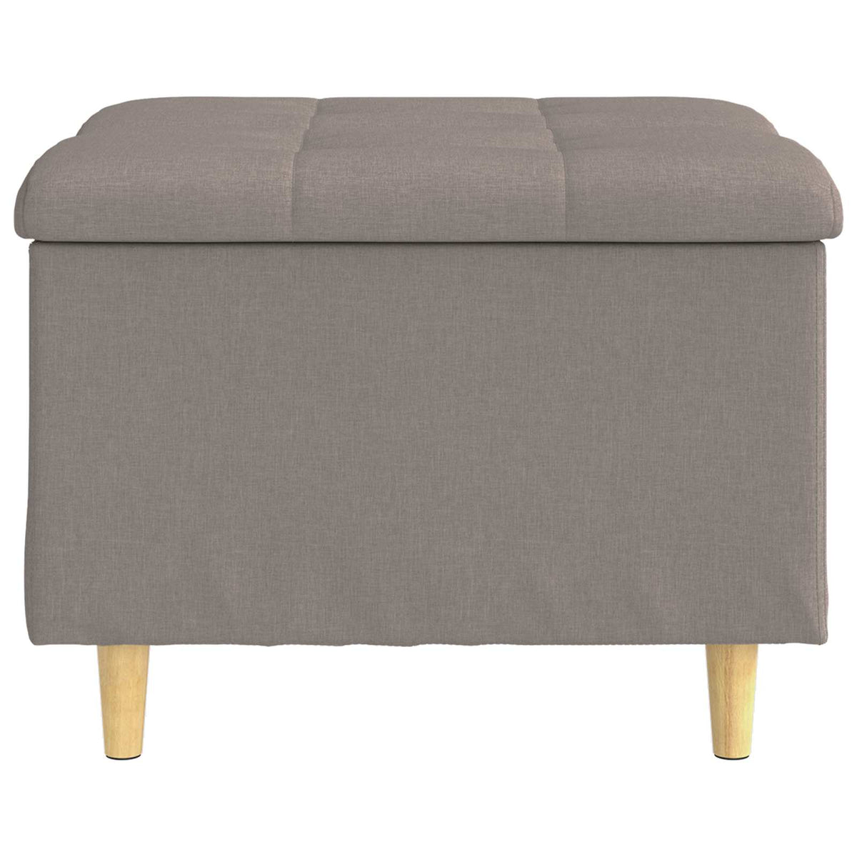 Ottoman med Opbevaring Gråbrun 60 x 60 x 45 cm Stof