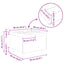 Ottoman med Opbevaring Gråbrun 60 x 60 x 45 cm Stof
