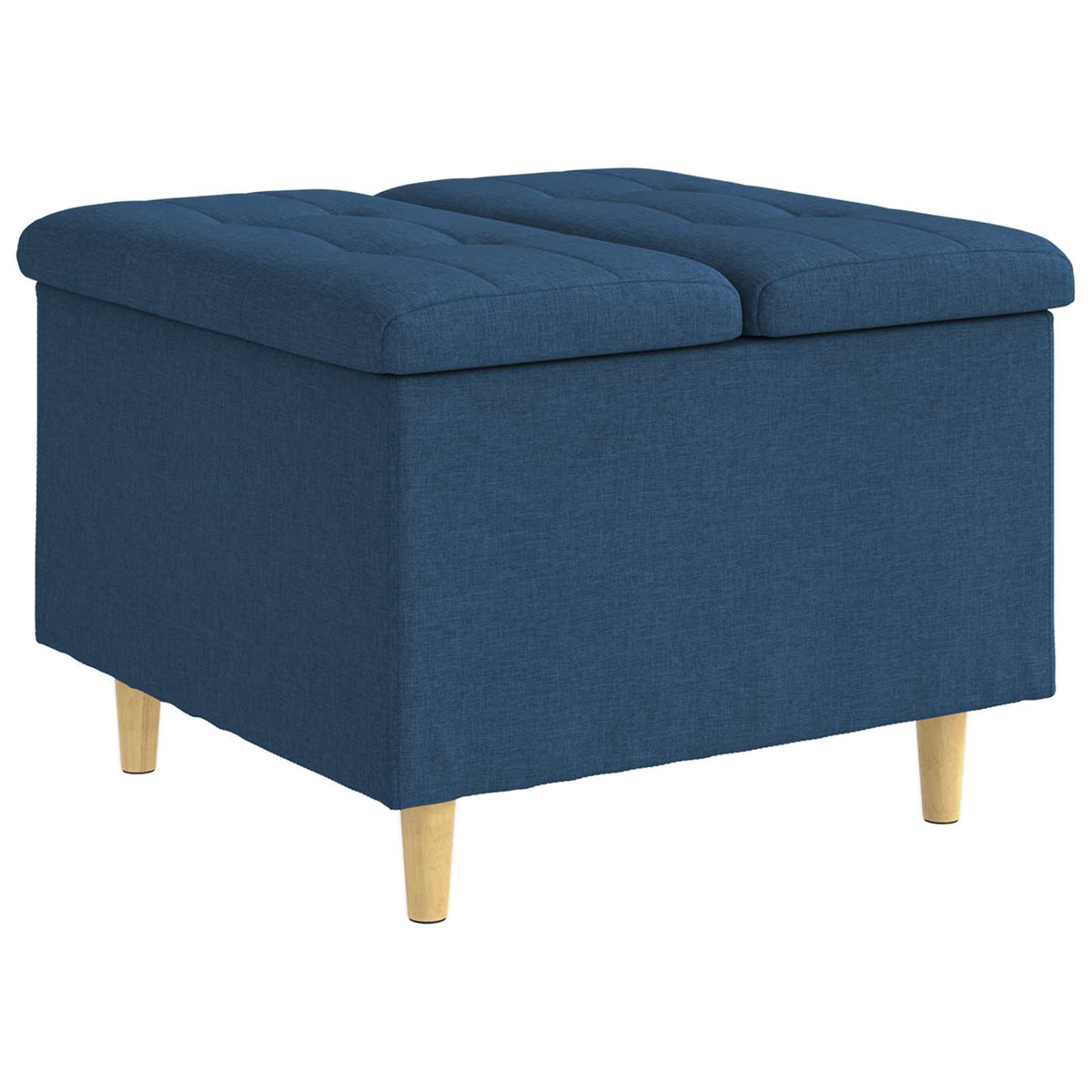 Ottoman med Opbevaring Blå 60 x 60 x 45 cm Stof