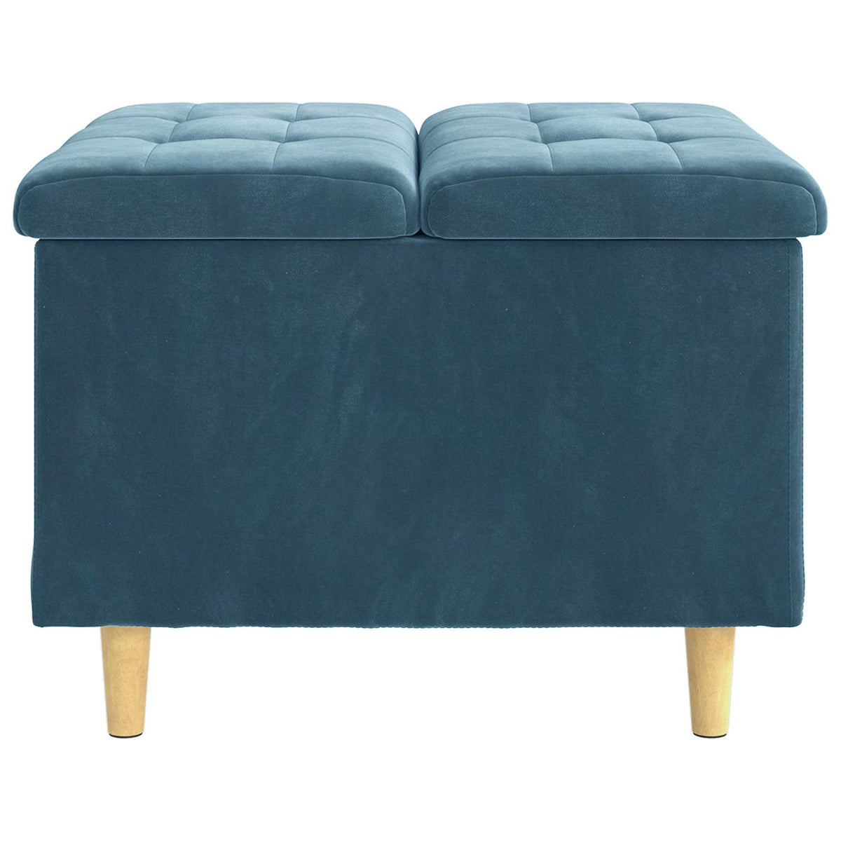 Ottoman med Opbevaring Blå 60 x 60 x 45 cm Fløjl