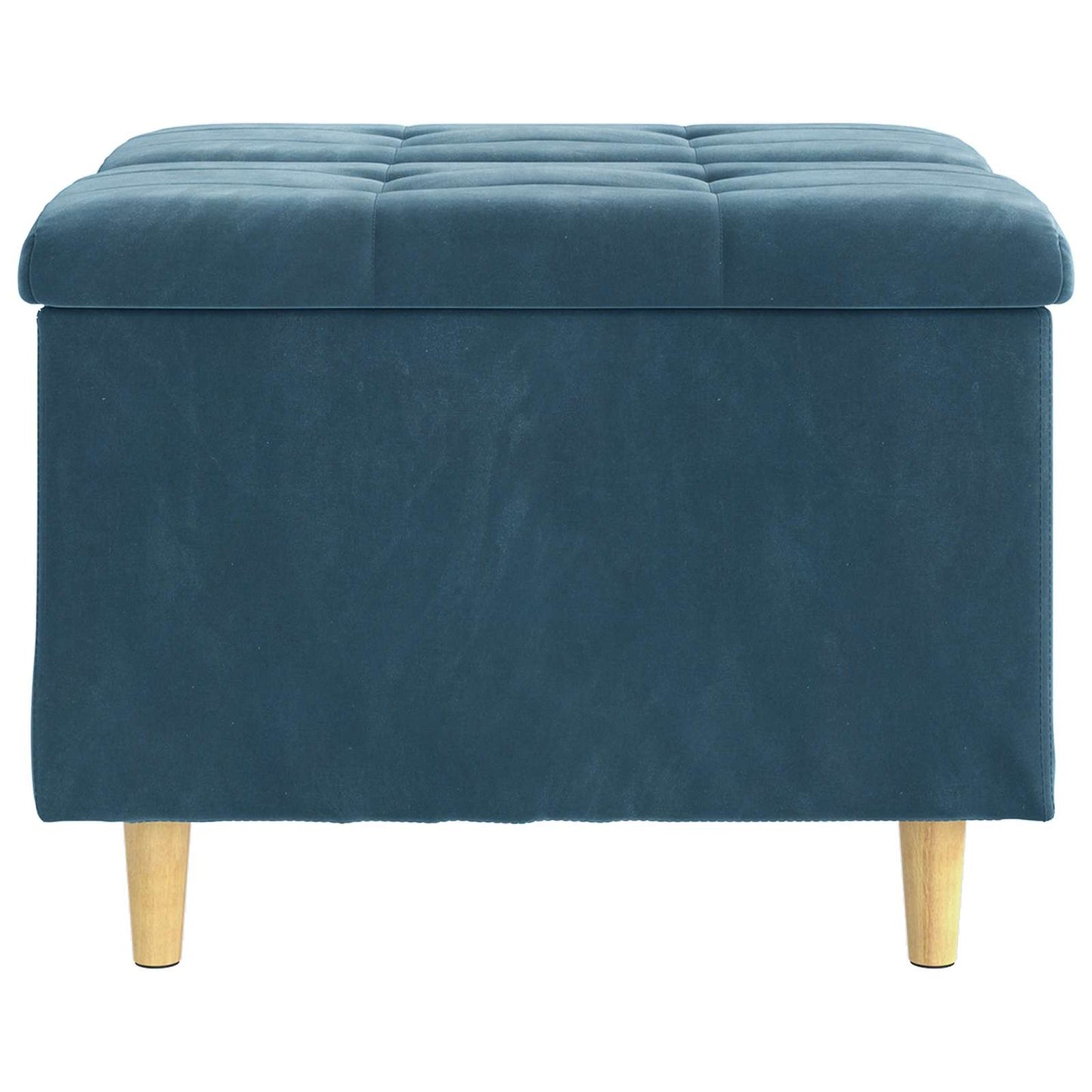 Ottoman med Opbevaring Blå 60 x 60 x 45 cm Fløjl
