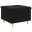 Ottoman med Opbevaring Sort 60 x 60 x 45 cm Fløjl