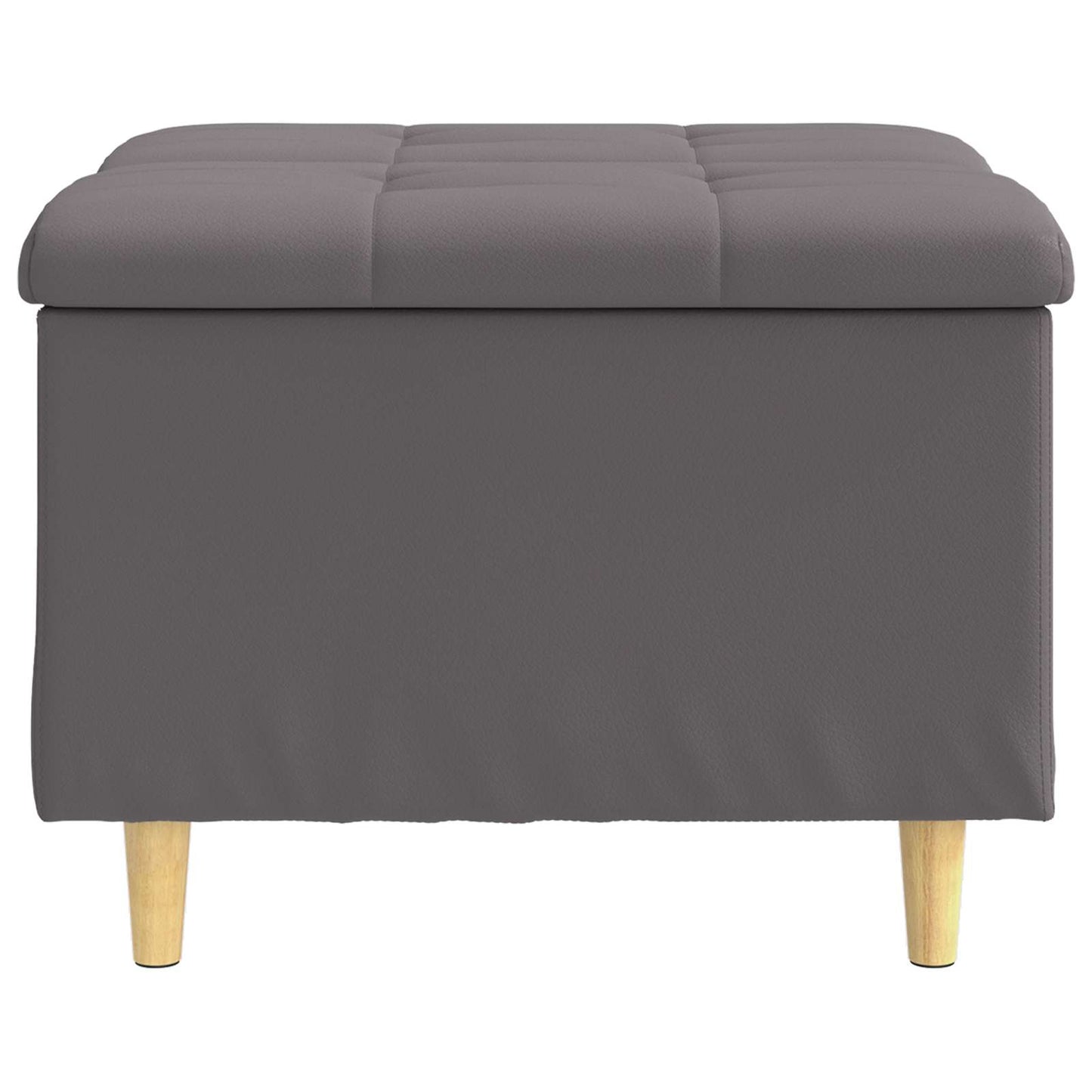 Ottoman med Opbevaring Grå 60 x 60 x 45 cm Kunstlæder