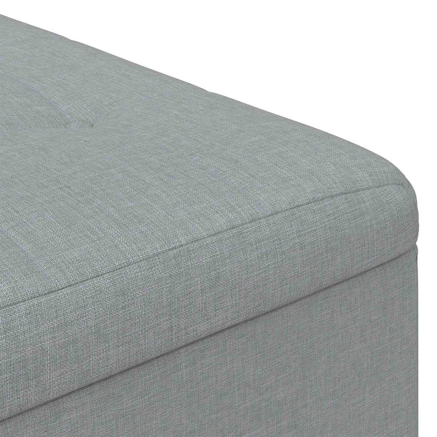 Ottoman med Opbevaring Lysegrå 80 x 80 x 45 cm Stof